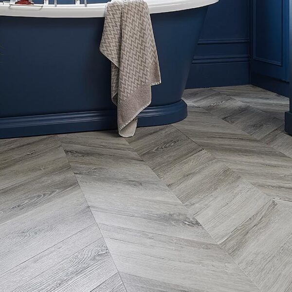 light chevron lvt flooring