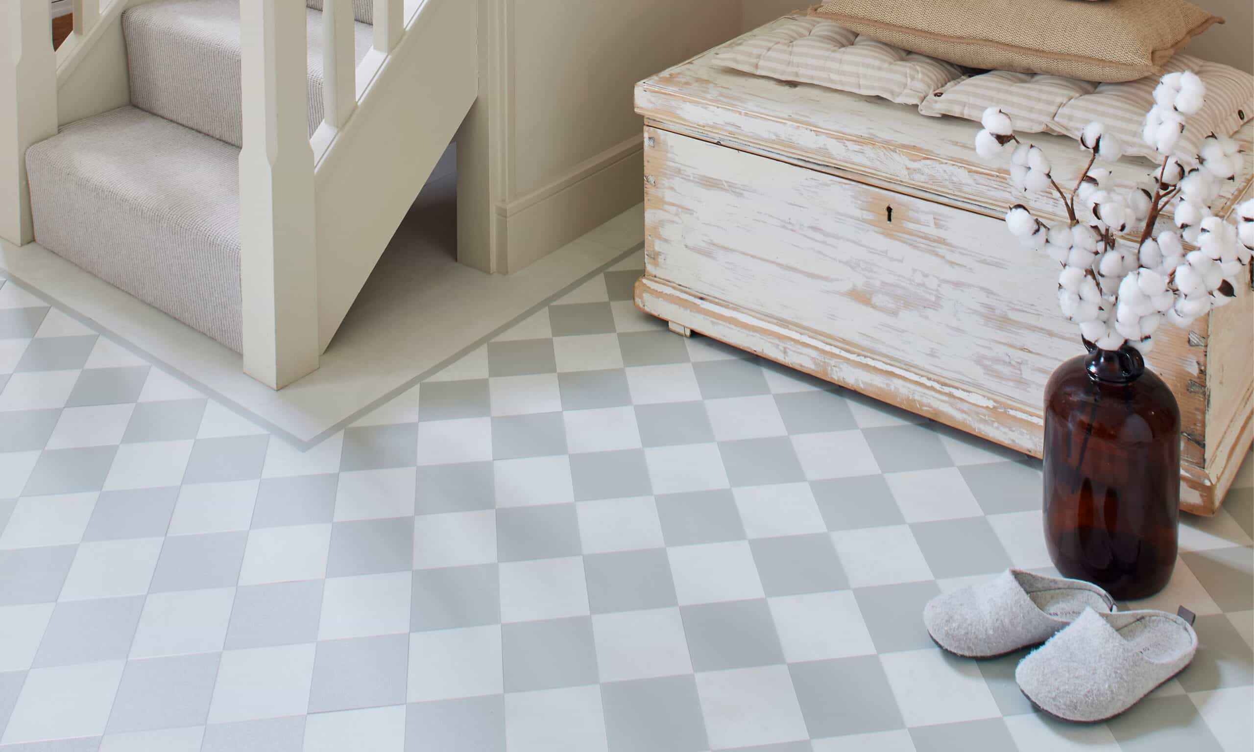 Checkerboard flooring